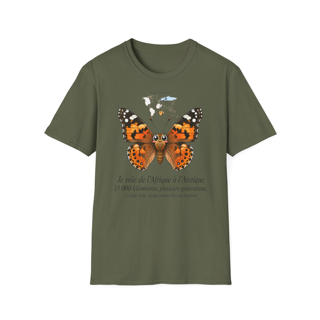 T-shirt illustré avec papillon