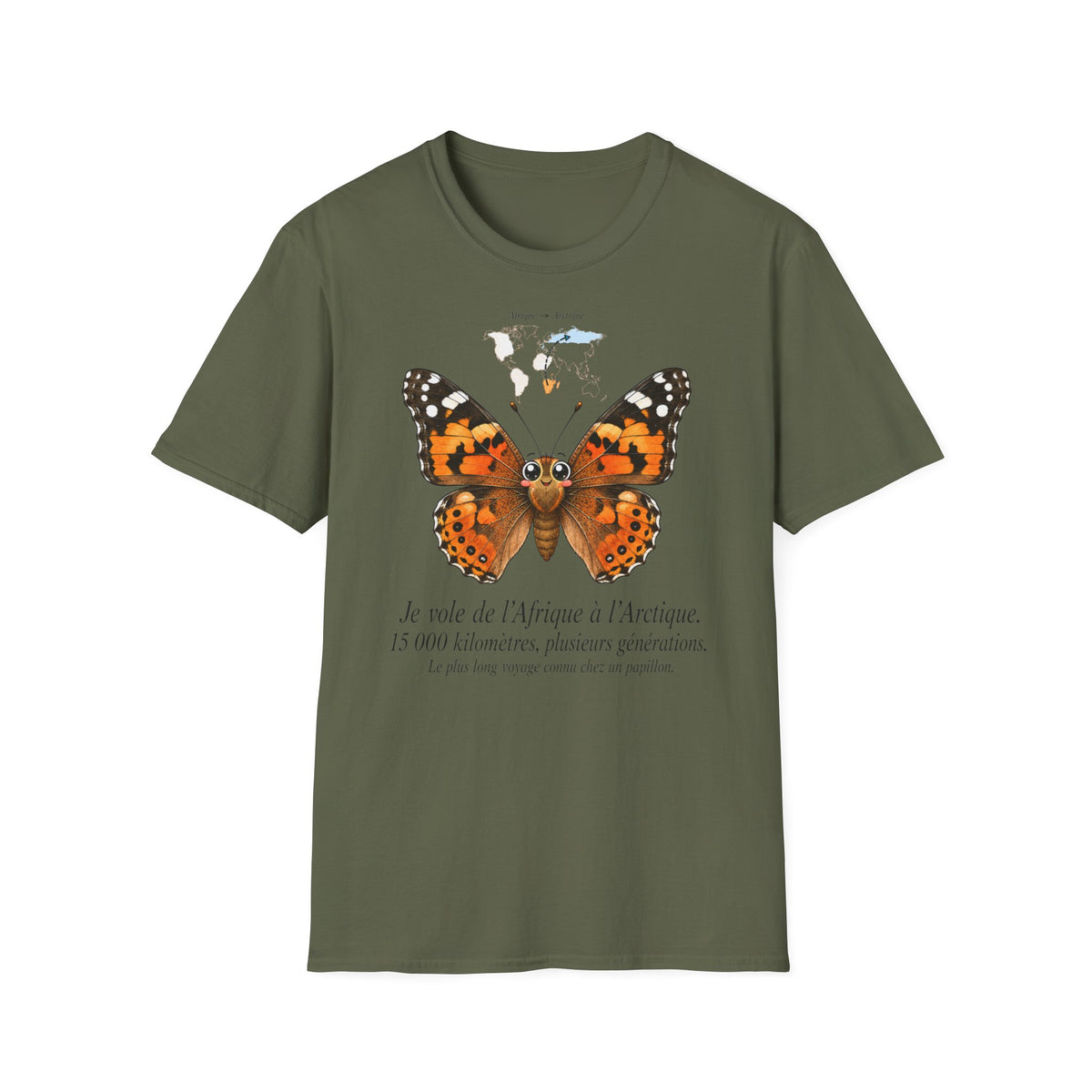 T-shirt illustré avec papillon