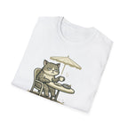 Lazy Cat Café T‑Shirt – 'J'avais raison mais j'ai la flemme' French Cat Graphic Tee