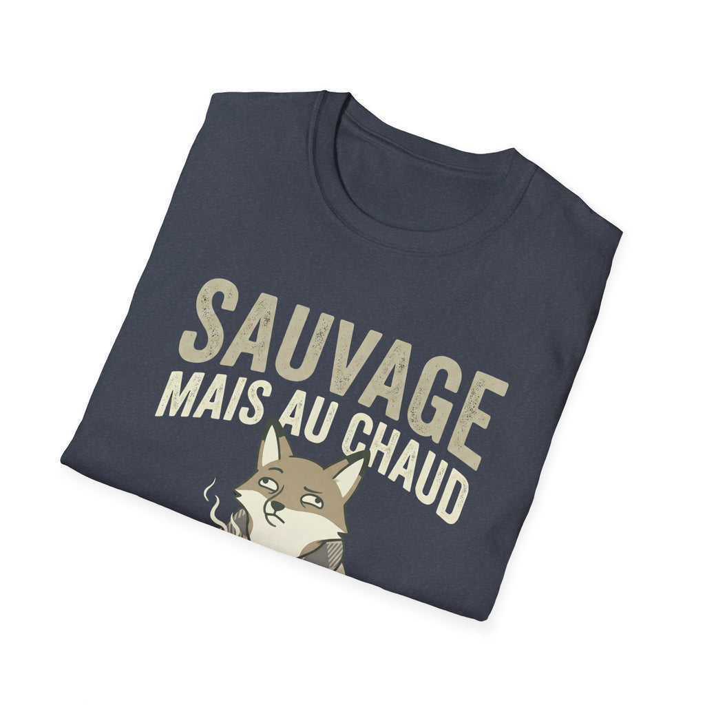 Sauvage Mais Au Chaud Fox T-Shirt — Cozy Vintage Fox Graphic Tee