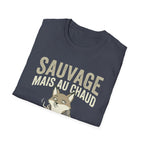 Sauvage Mais Au Chaud Fox T-Shirt — Cozy Vintage Fox Graphic Tee