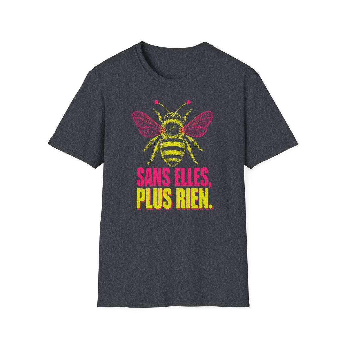 T-shirt graphique Abeille — « Sans elles, plus rien. » — T-shirt féministe en hommage aux pollinisatrices
