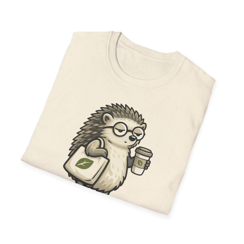 Eco Hedgehog T‑Shirt — "Écolo mais fatigué" Cute Eco-Friendly Graphic Tee