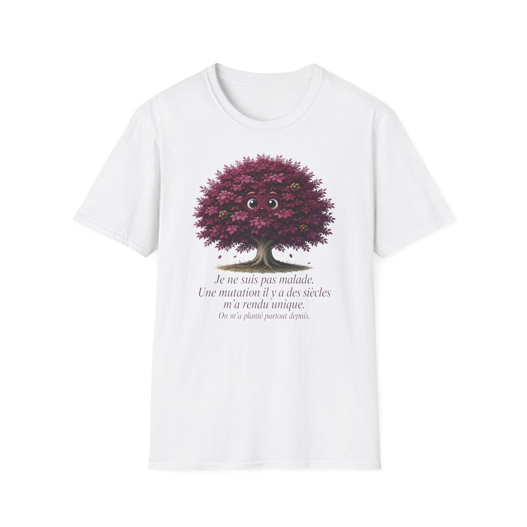 T-Shirt — Cute Purple Tree Illustration with French Quote
