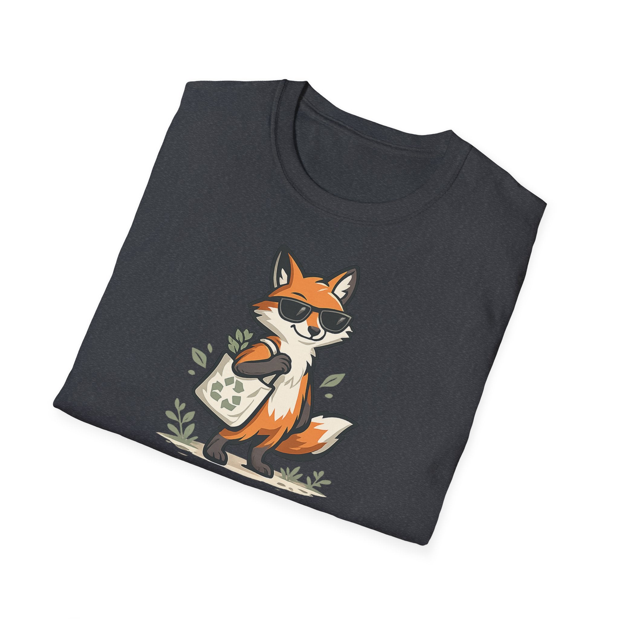 Fox Illustration T-Shirt — "Durable Mais Méfiant" Cute Fox Graphic Tee