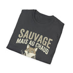 Sauvage Mais Au Chaud Fox T-Shirt — Cozy Vintage Fox Graphic Tee