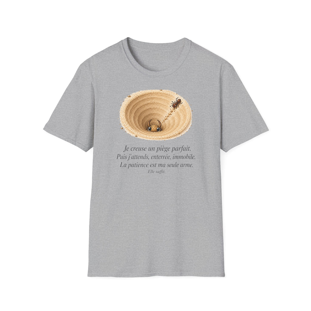 T-shirt — Illustration d’un piège à sable avec « Je creuse un piège parfait »