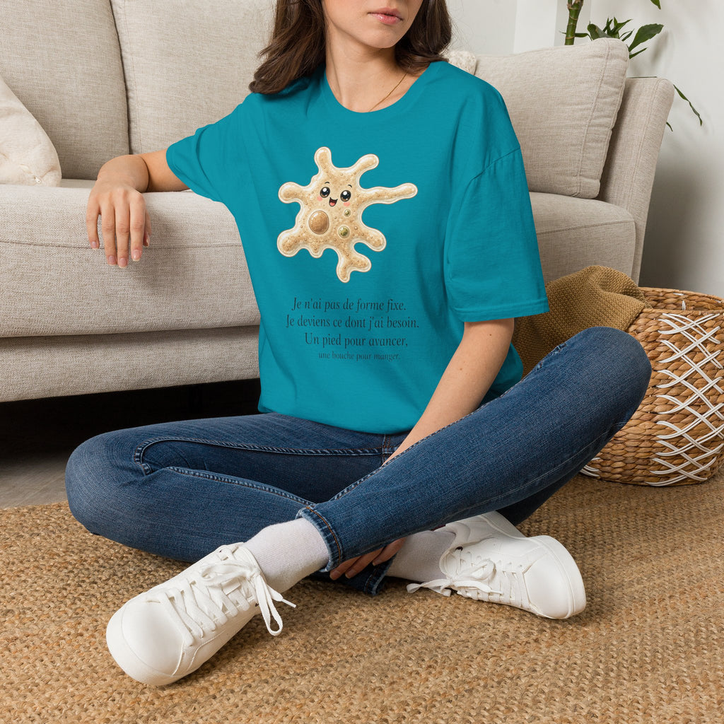 T-shirt avec adorable illustration d’amibe — T-shirt kawaii représentant un microorganisme