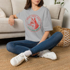 T-shirt Renard vintage avec écusson — « Renard urbain sauvage » — T-shirt rétro sur le thème de la faune sauvage