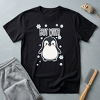 T-shirt pingouin «But Why?» — T-shirt graphique d’hiver mignon