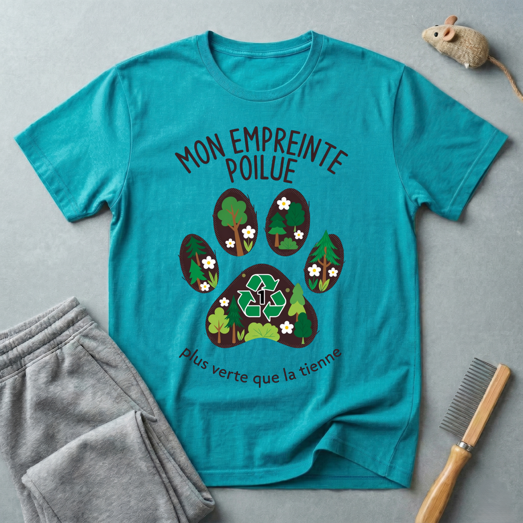 "Mon empreinte poilue" Graphisme de patte florale