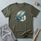 T-shirt graphique Baleine et tasse de café