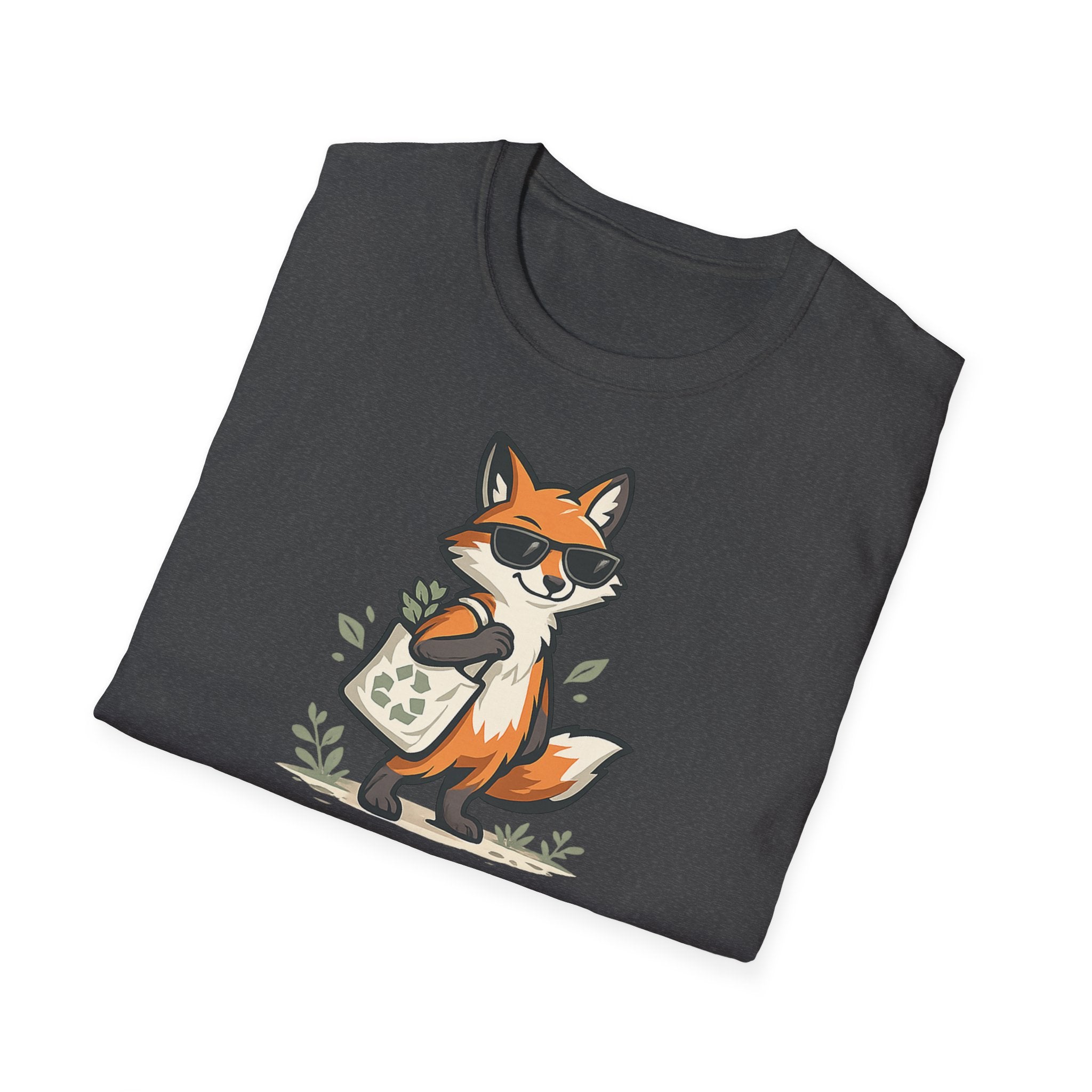 Fox Illustration T-Shirt — "Durable Mais Méfiant" Cute Fox Graphic Tee
