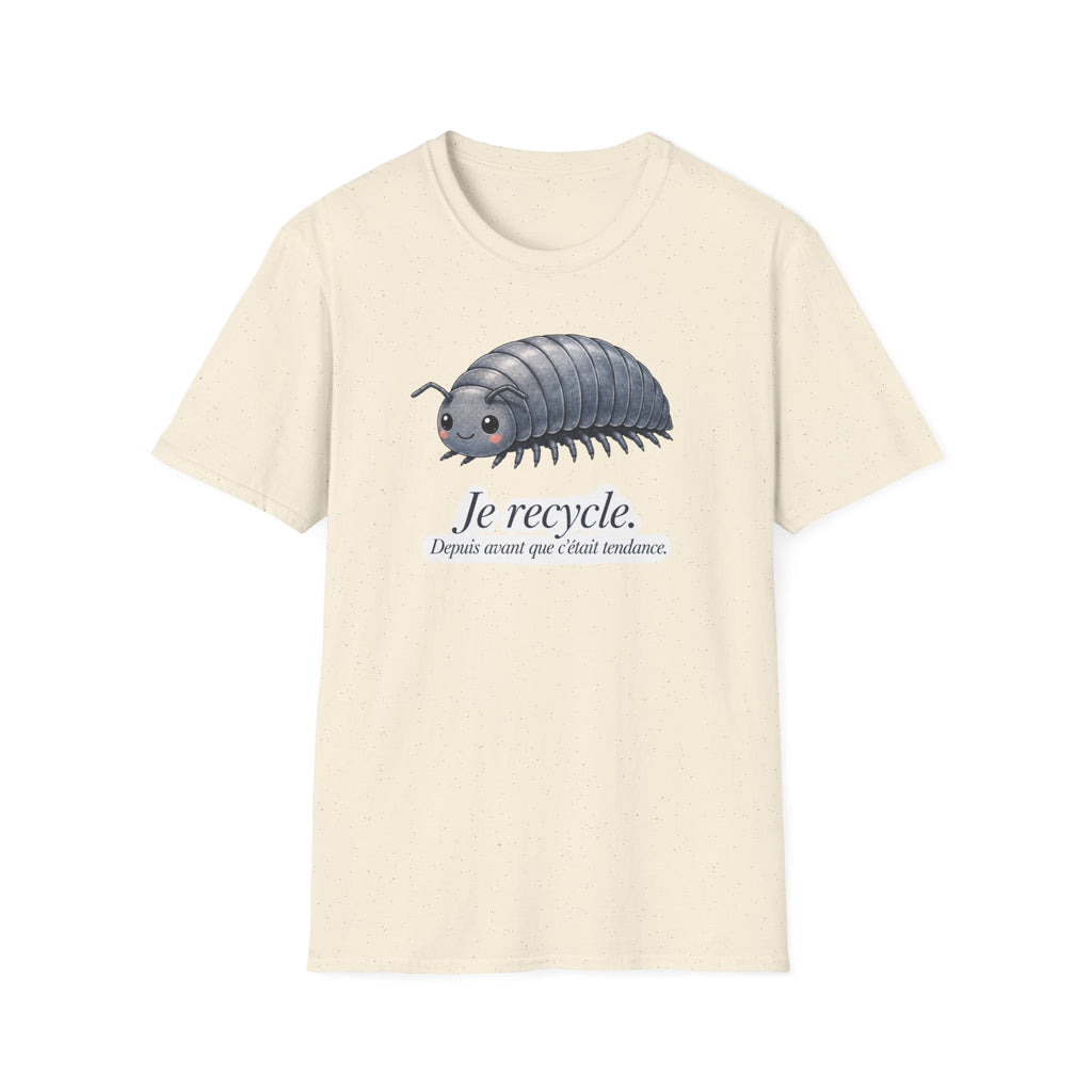T-shirt Isopode « Je recycle. » — Adorable illustration sur le thème écologique