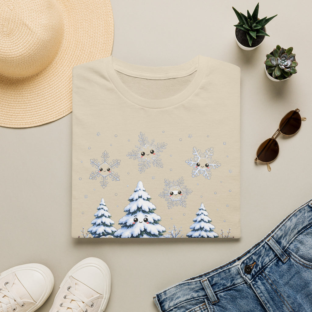 T-shirt Flocons de neige hivernaux — « Chaque flocon est unique » — T-shirt chaleureux pour les fêtes de fin d’année
