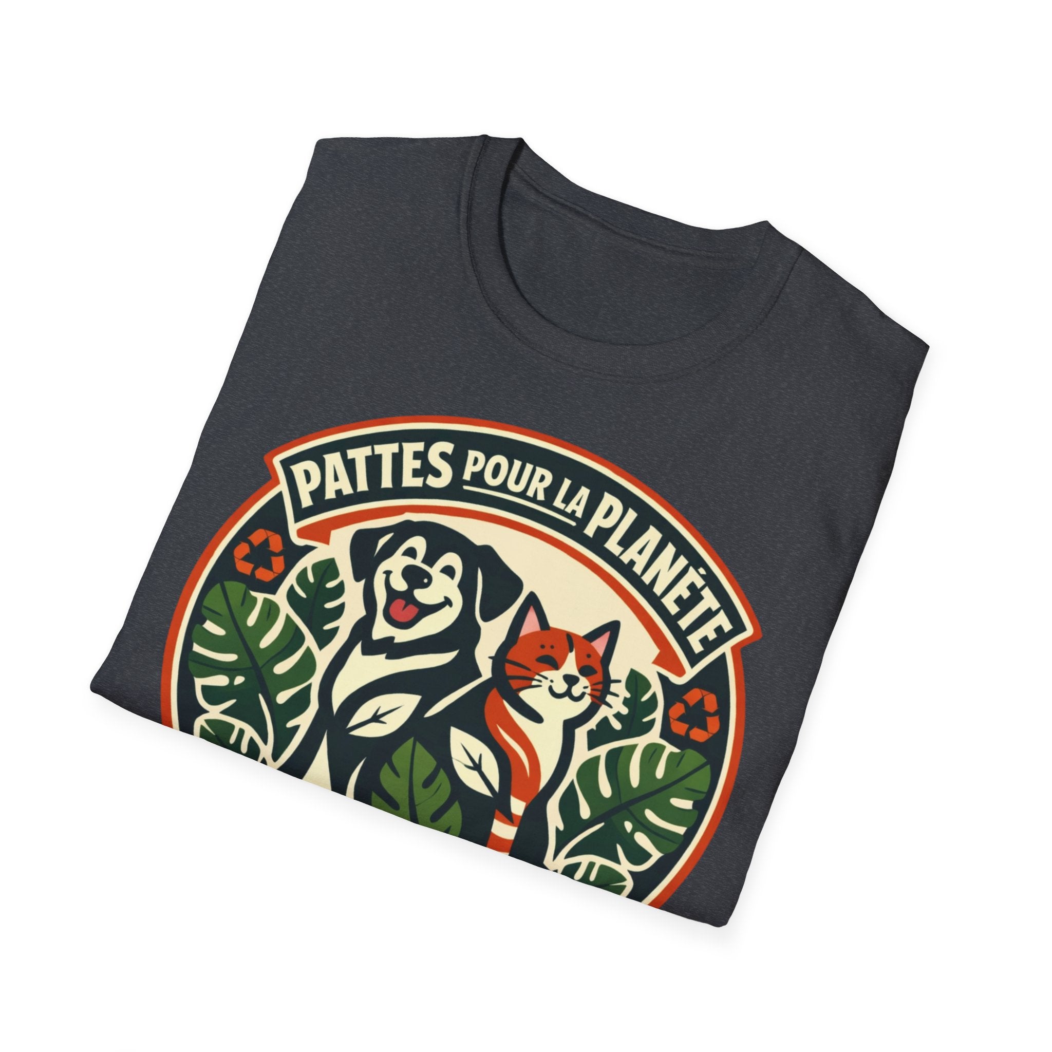 T-Shirt — "Pattes Pour La Planète" Eco Pet Rescue Tee (Adopte • Réutilise • Aime)