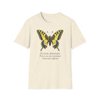 T-shirt graphique papillon — Machaon jaune vintage
