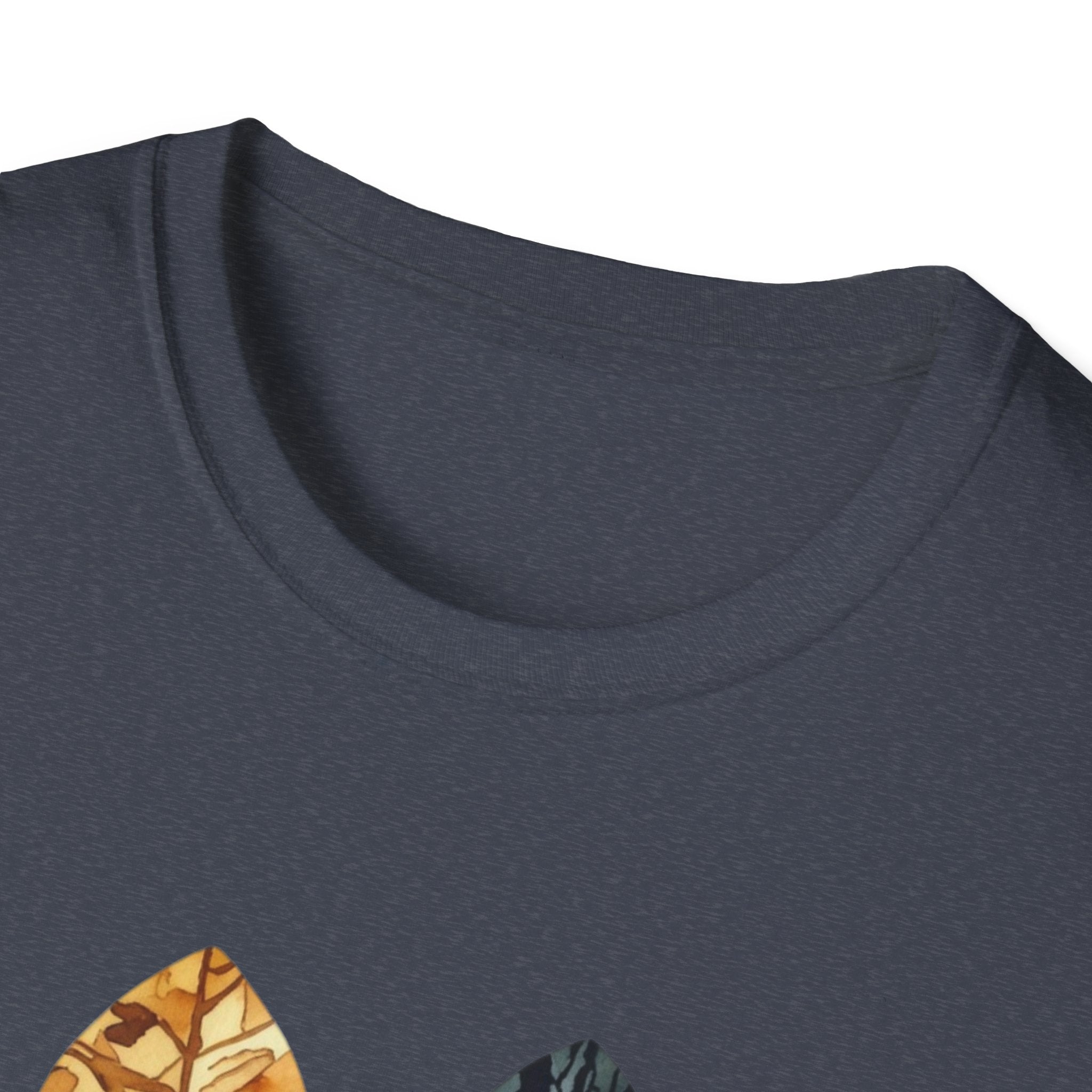 Nature Paw Print T-Shirt — Colorful Leaf & Stone Paw Design