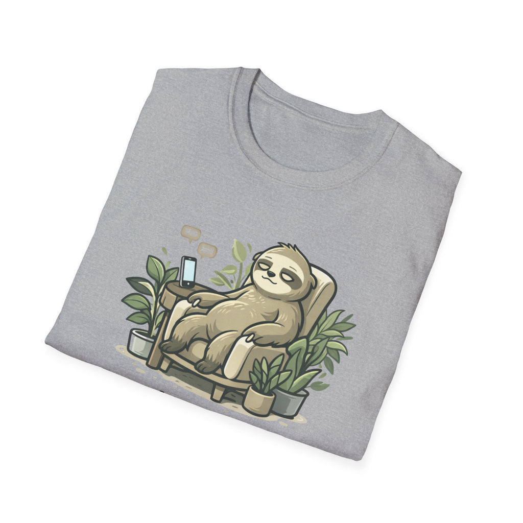 Sloth Eco T-Shirt — "Je sauve la planète demain" Cute Sustainable Vibe Tee