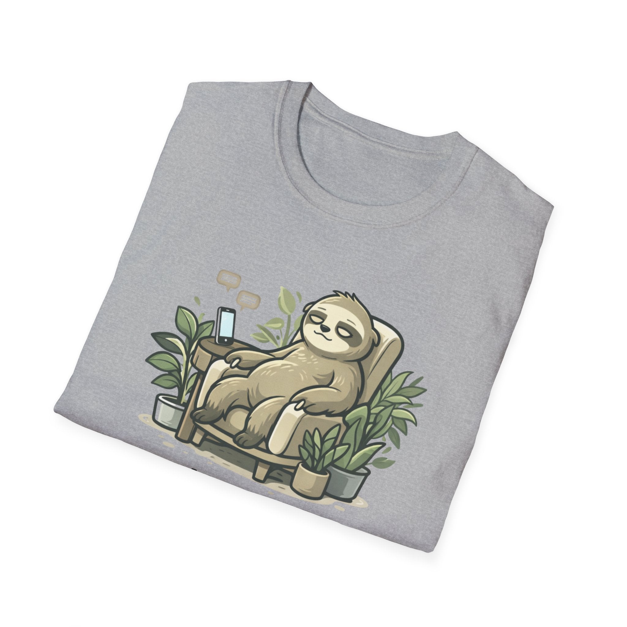 Sloth Eco T-Shirt — "Je sauve la planète demain" Cute Sustainable Vibe Tee