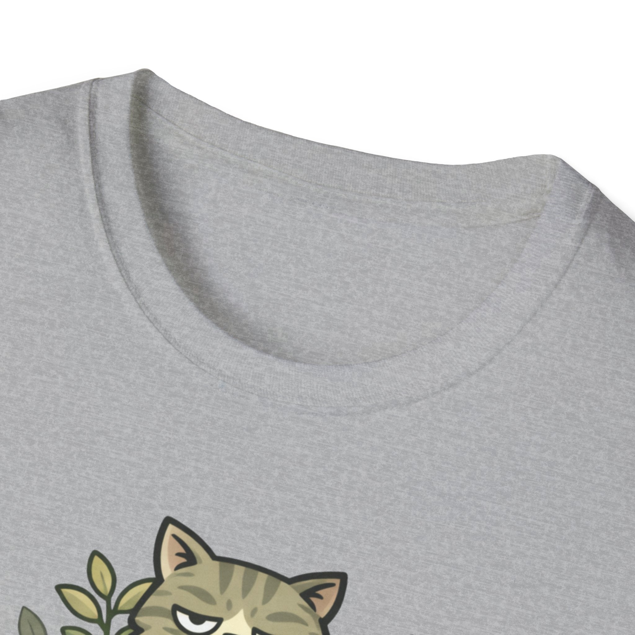 Cat & Plants T‑Shirt — "Sauver la planète oui, parler aux gens non" Eco Cat Graphic Tee