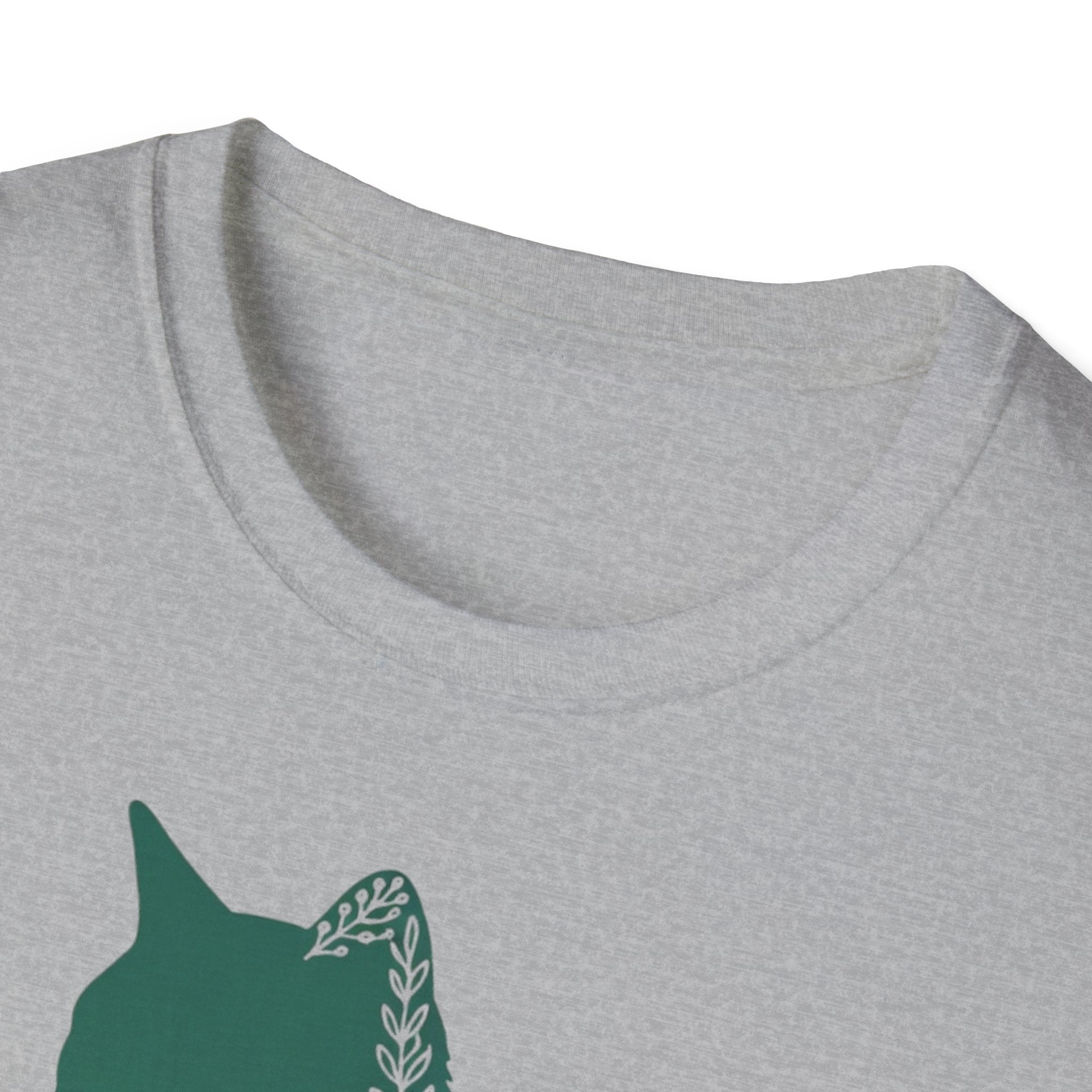 Floral Cat Silhouette T-Shirt