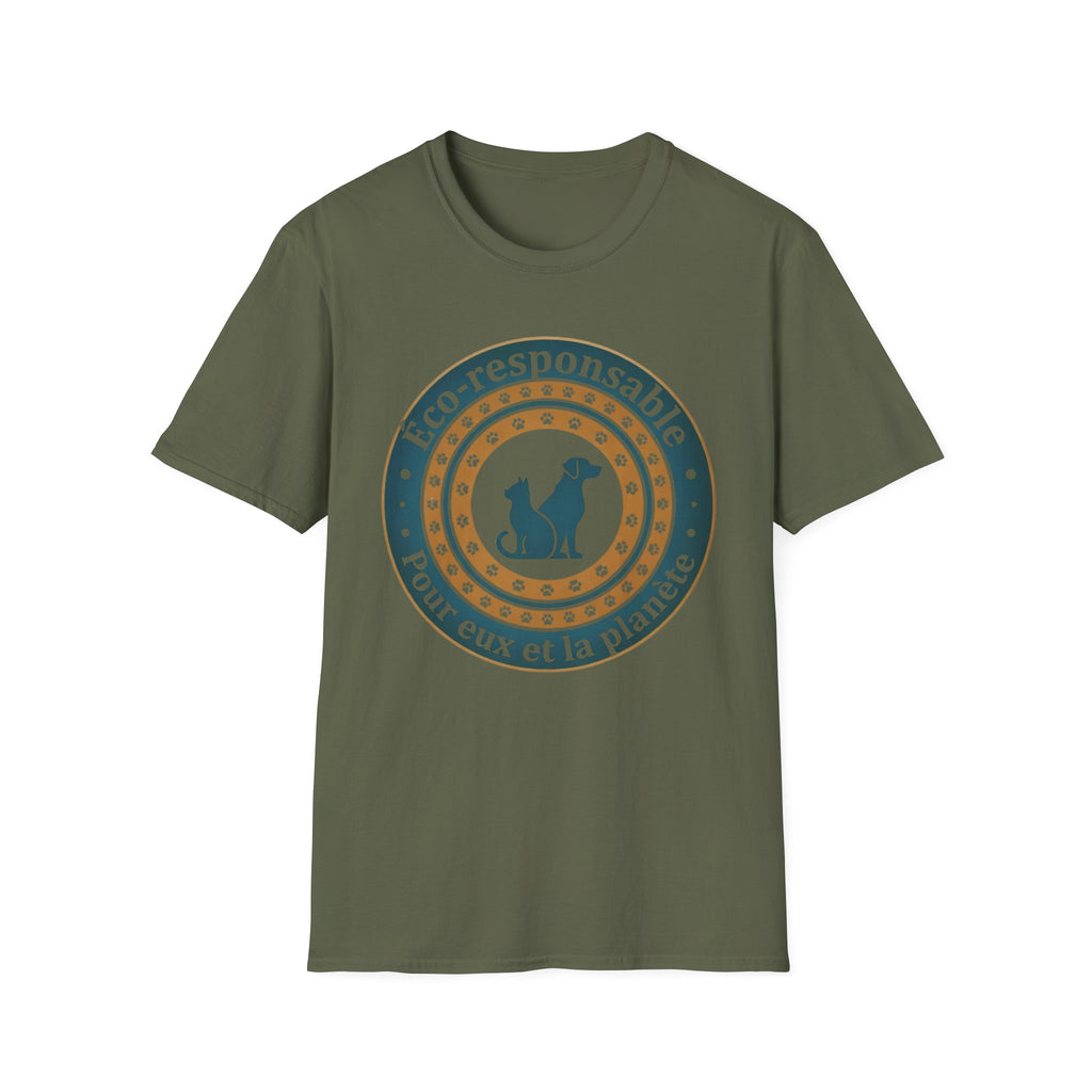 Eco-Responsible Pet T-Shirt — "Eco-responsible for them and the planet"