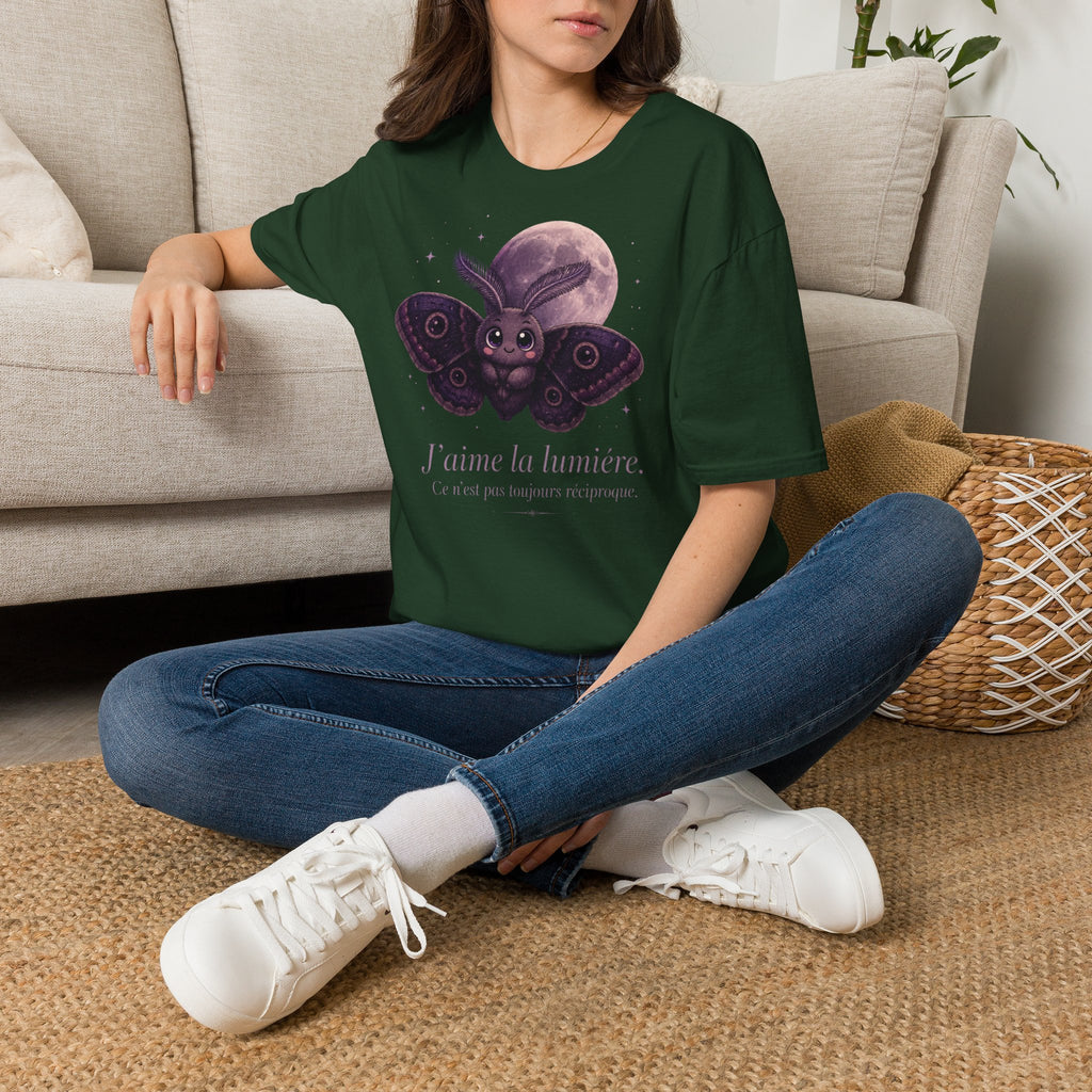 T-shirt avec papillon de nuit et lune — « La Lune » — T-shirt graphique