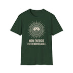 T-shirt Hérisson et énergie renouvelable — « Mon énergie est renouvelable » — T-shirt graphique écoresponsable