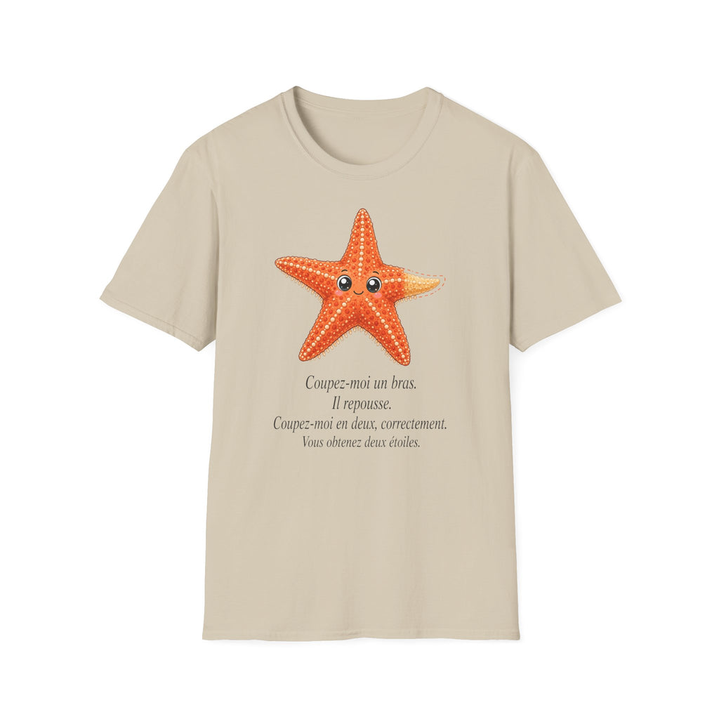T-shirt graphique avec étoile de mer — Jolie étoile de mer orange