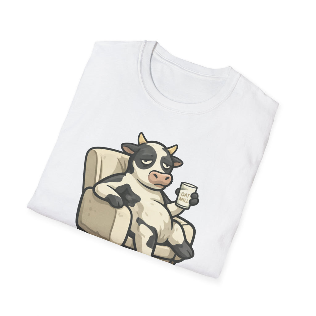 Cow Lounge T-Shirt — Cute Relaxing Cow Illustration with “De rien” Text
