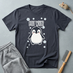 T-shirt pingouin «But Why?» — T-shirt graphique d’hiver mignon