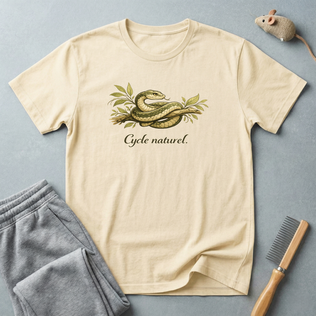 T-shirt Illustration de serpent — «Cycle naturel»