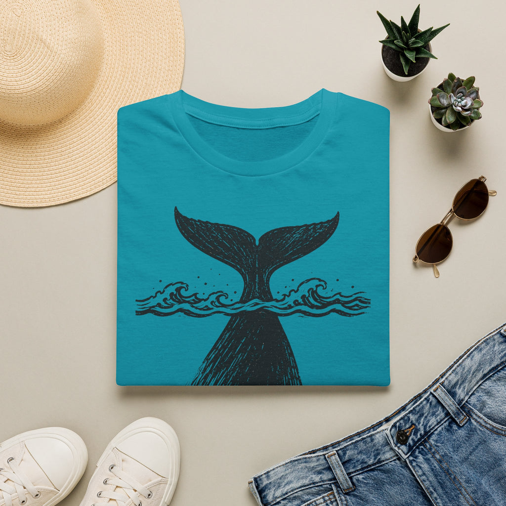 Whale Tail 'En Route' T-Shirt — Nautical Travel Graphic Tee