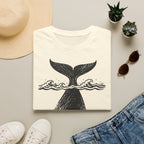 Whale Tail 'En Route' T-Shirt — Nautical Travel Graphic Tee