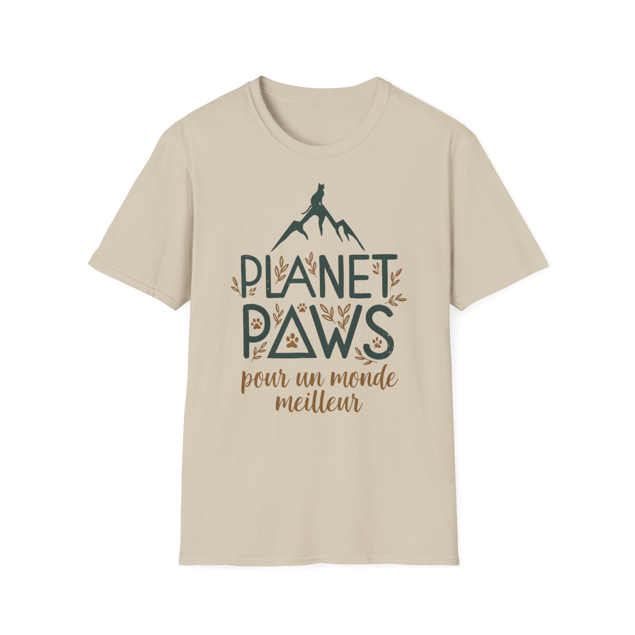 Planet Paws T-Shirt — "Planet Paws pour un monde meilleur" Eco & Pet Lover Tee
