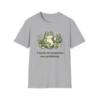 Frog Composting T-Shirt – "J'essaie de composter mes problèmes" French Eco Humor Tee
