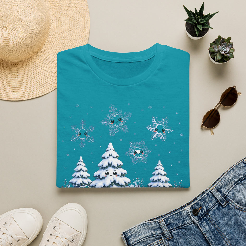 T-shirt Flocons de neige hivernaux — « Chaque flocon est unique » — T-shirt chaleureux pour les fêtes de fin d’année
