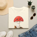 T-shirt avec adorable champignon rouge — « Je suis belle. Je suis toxique. »