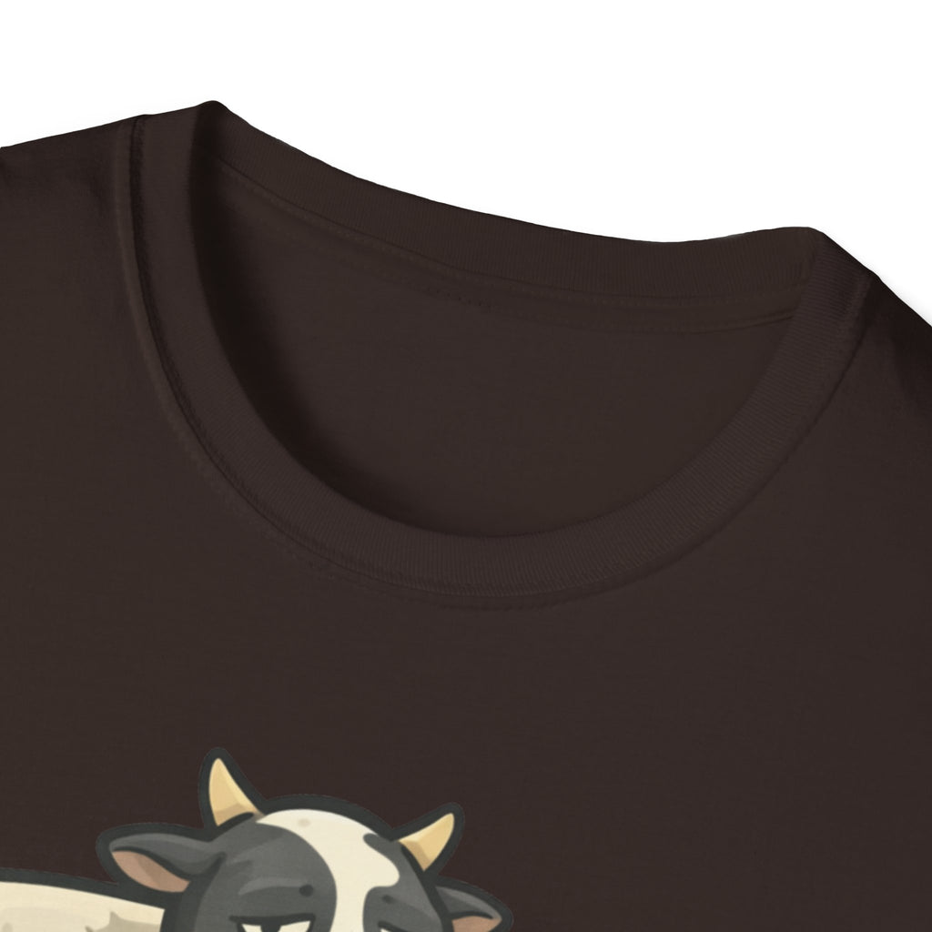 Cow Lounge T-Shirt — Cute Relaxing Cow Illustration with “De rien” Text