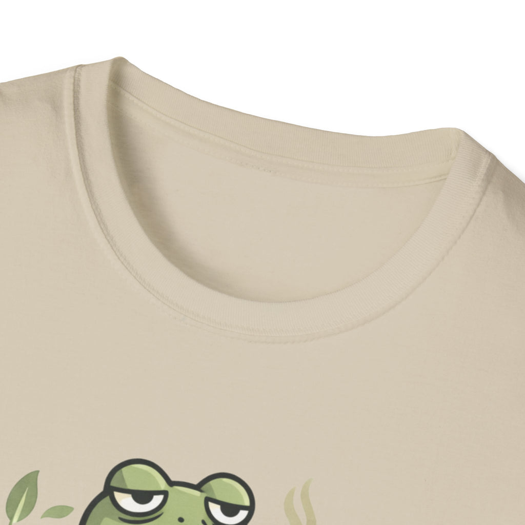 Frog Composting T-Shirt – "J'essaie de composter mes problèmes" French Eco Humor Tee