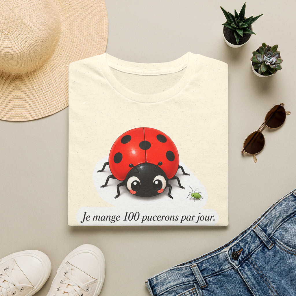 T-shirt Coccinelle — « Je mange 100 pucerons par jour »