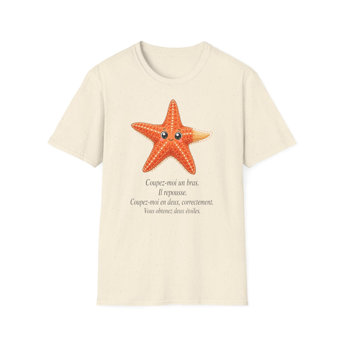 T-shirt graphique avec étoile de mer — Jolie étoile de mer orange