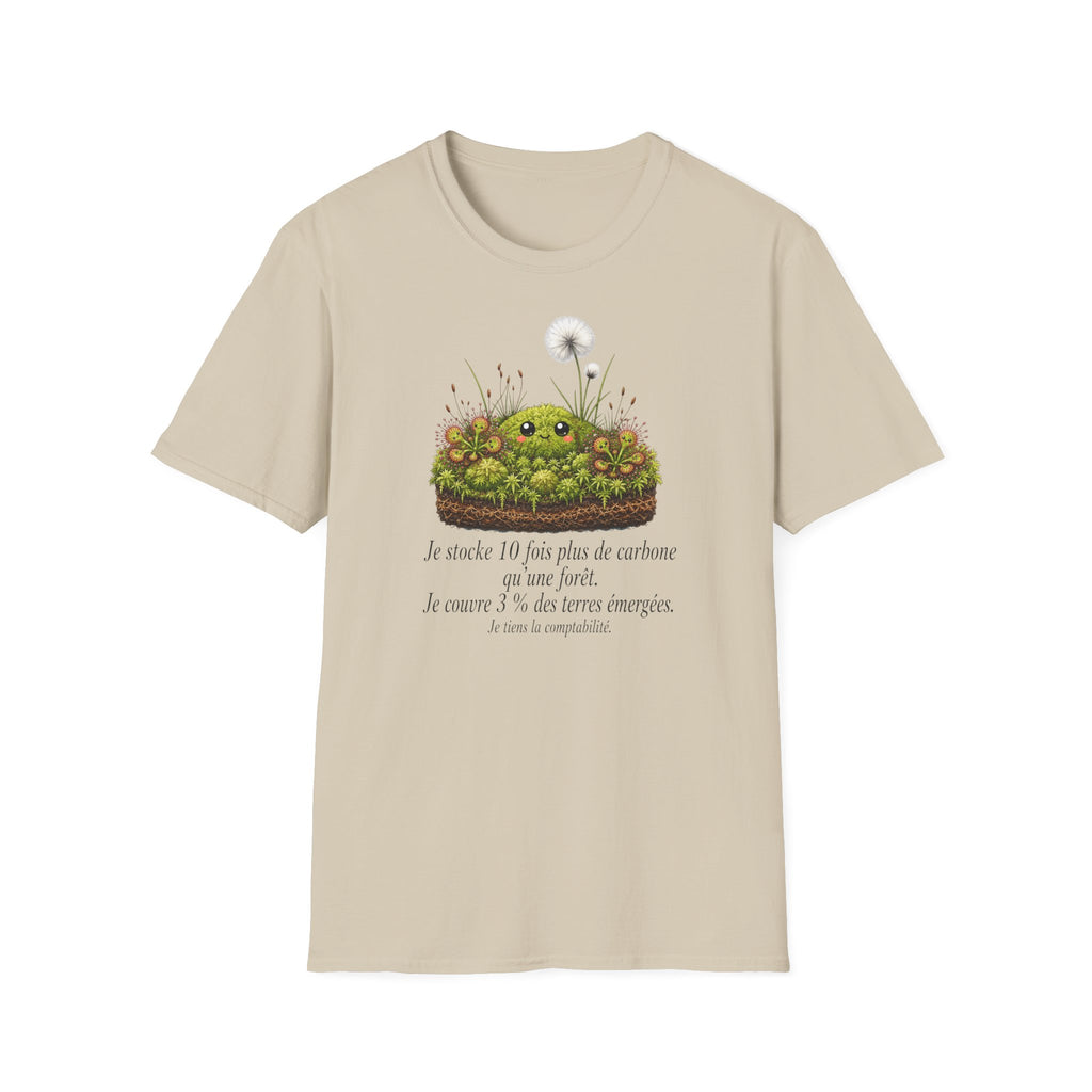 T-shirt avec pissenlit et mousse — Adorable motif nature kawaii