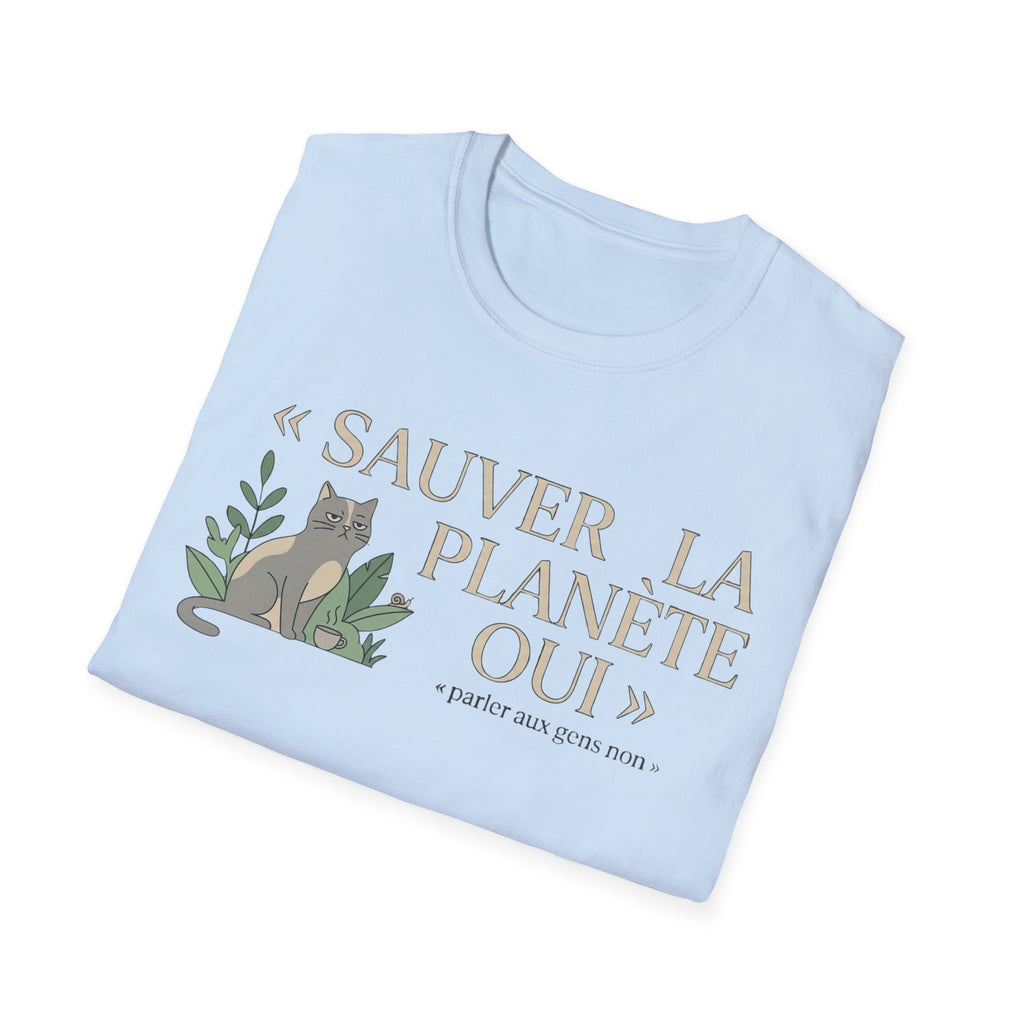 T-Shirt — "Sauver la Planète Oui" Eco Plant Graphic Tee