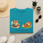 T-shirt graphique avec renards — « Mode forêt activé / … »