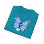 T-shirt papillon bleu
