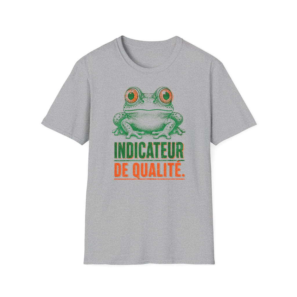 T-shirt illustré avec grenouille — « Indicateur de qualité »