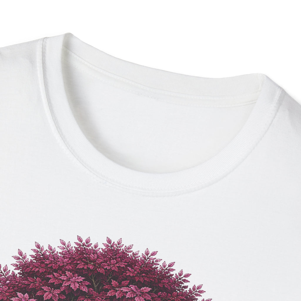 T-Shirt — Cute Purple Tree Illustration with French Quote