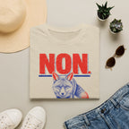 T-shirt — « NON » — Illustration graphique de renard (« Je ne suis pas un problème »)